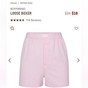 NWT Skims Boyfriend Loose Boxer